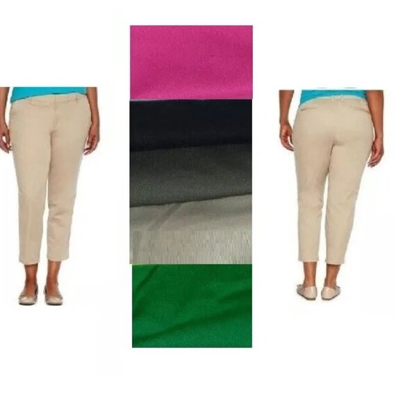 Women's Capri Pants Solid jcp size 2, 4, 6P NEW - Picture 1 of 11